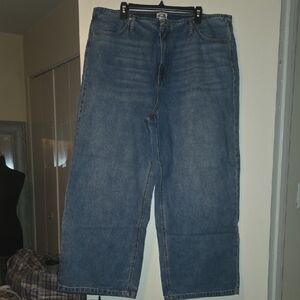 Future Collective Kahlana Barfield Brown Denim Wide Leg Jeans